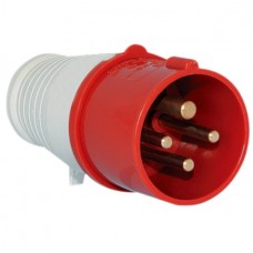 Βιομηχανικό Φις Αρσενικό 16A 4P 400V Κόκκινο IP44